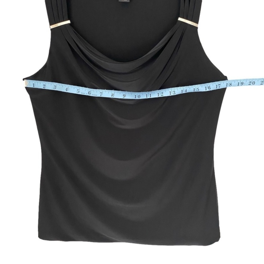 WHITE HOUSE/BLACK MARKET Sleeveless Top Lightweight Black Womens Size M - Picture 9 of 11